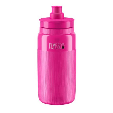 Trinkflasche Elite Bidon Fly Tex 550 ml Clear Pink