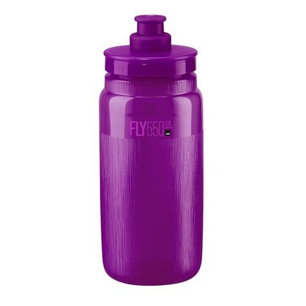 Trinkflasche Elite Bidon Fly Tex 550 ml Clear Purple