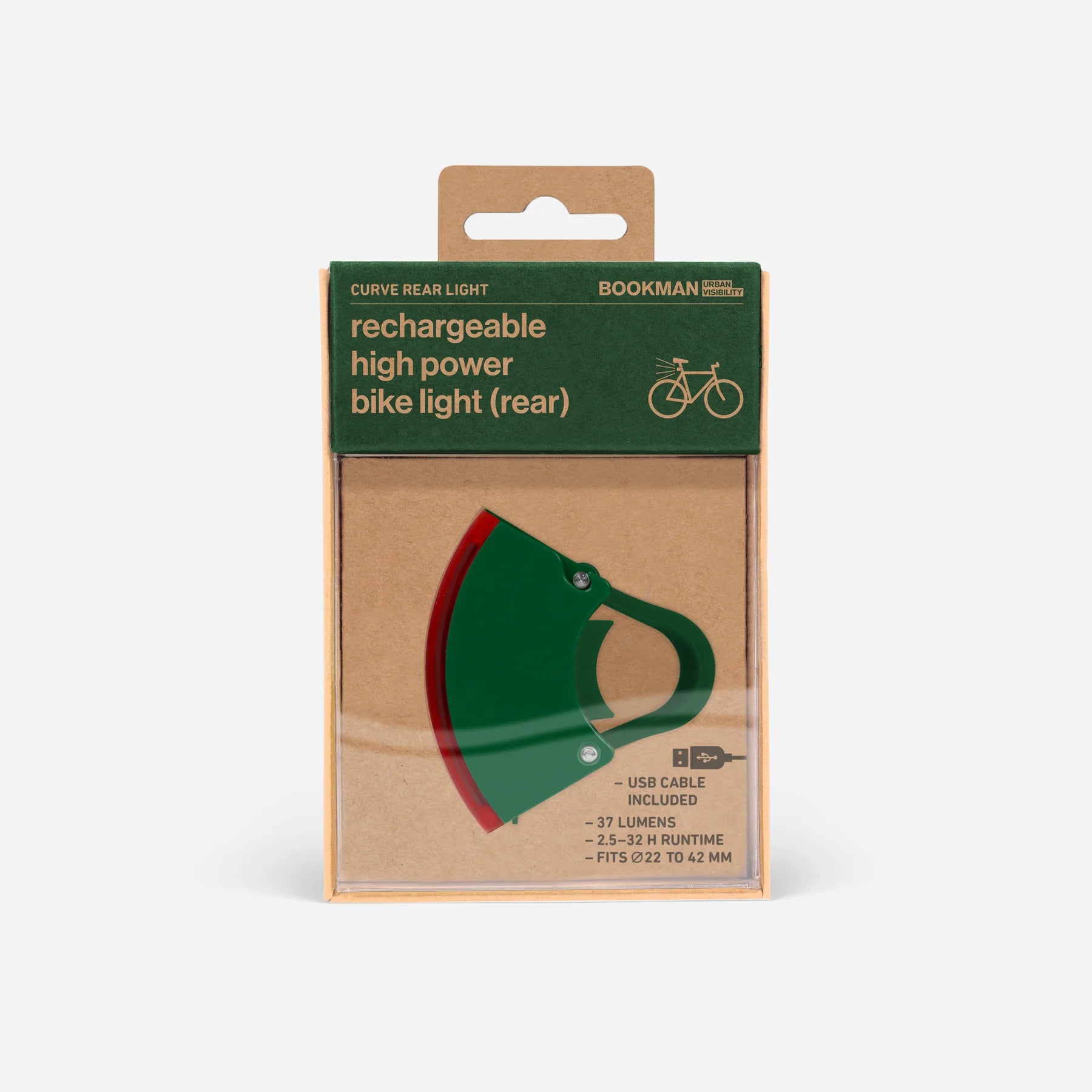 Bookman Curve Light Rear Green