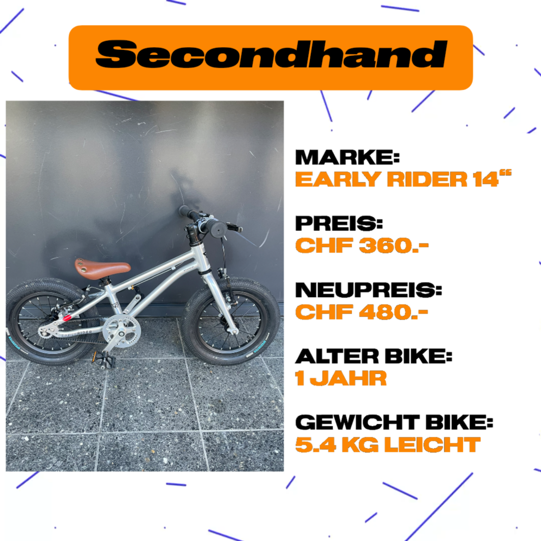 Secondhand Kindervelo Early Rider 14" (3-5 Jahre)