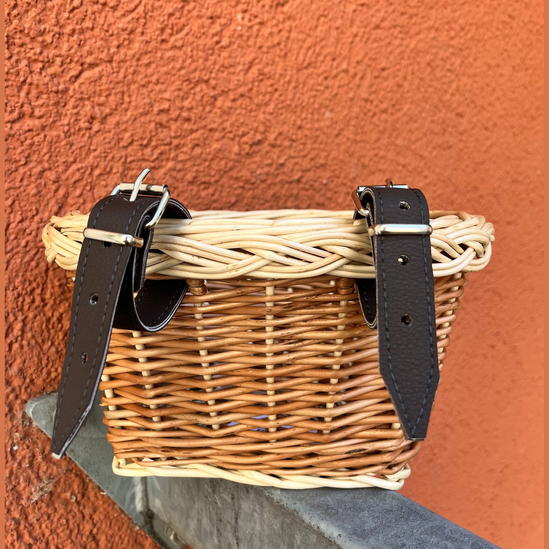 Wheely Wicked Basket Kids -  brown with upper unprocessed stripe
