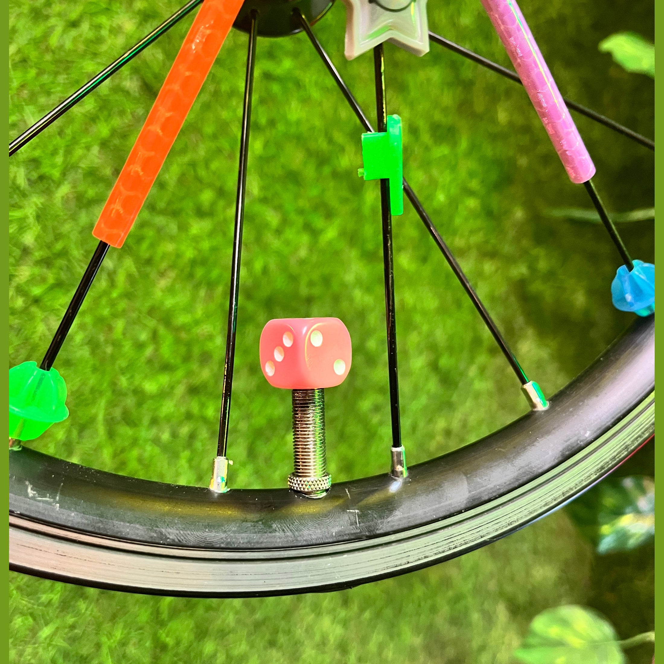 Ventilkappe Würfel rosa (grosses Ventil)