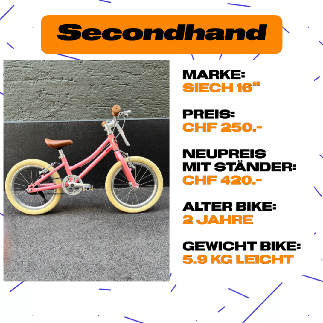 Secondhand Kindervelo Siech 16" (4-6 Jahre)