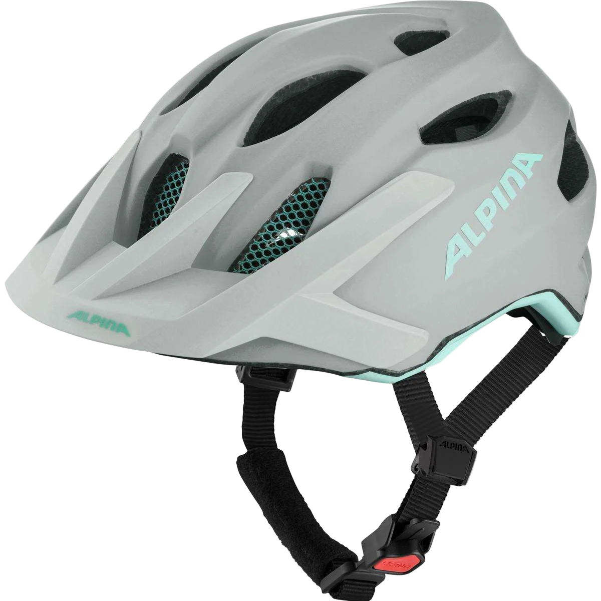 Alpina Apax JR Mips Smoke Grey Turquoise Matt 51-56
