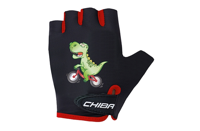 Chiba Cool Kids Gloves Black Dinosaur